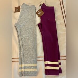 Tea Collection Kids Leggings - Gray and Purple